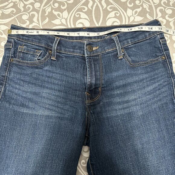 Old Navy Jeans Women 6Regular Blue Original Mid Rise Straight Leg Raw Hem Preppy - Picture 4 of 11